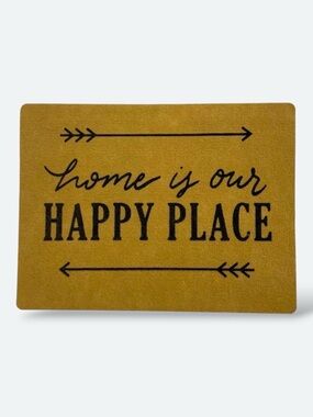 Mohawk Indoor Outdoor Doormat Happy Place Arrow Rectangle Neutral Brown 18X24 in